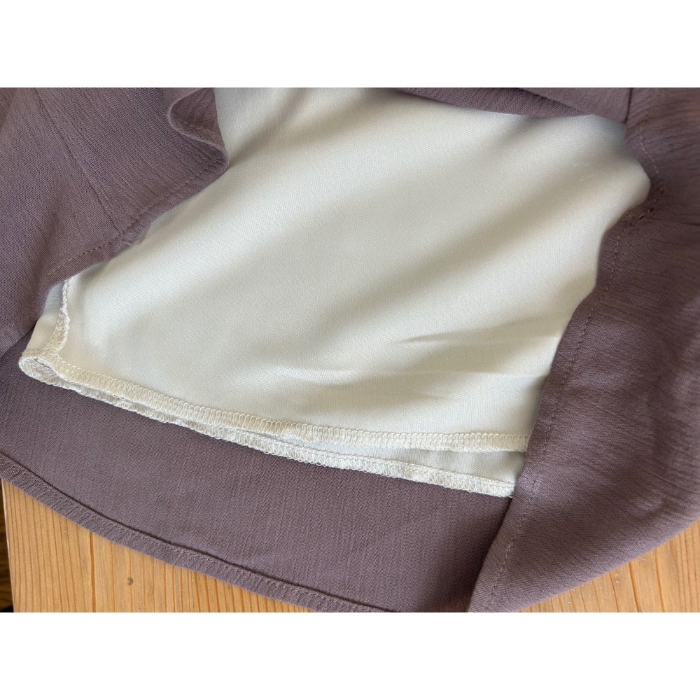 NWT Mahina Hawaii Romper Taupe Brown Deep V Neck Small Resort Vacation Boutique - Picture 6 of 10